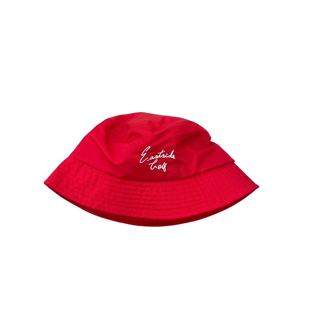 Eastside Golf Bucket‎ Hat Red Script Logo Embroidered Mens L/XL NWT Rare I02
